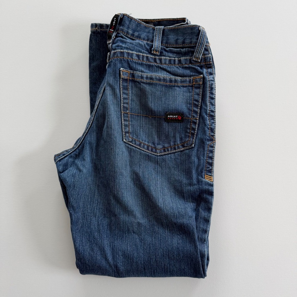Ariat FR M4 Relaxed Boot Cut Jeans Mens 32x32 Medium Wash Flame Resistant CAT 2